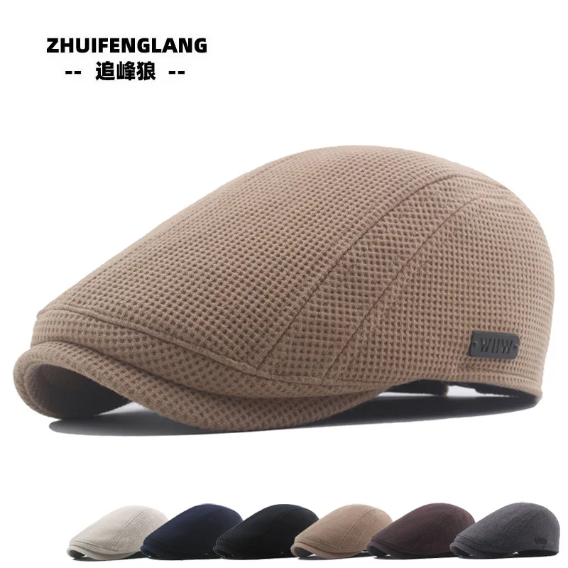 Newsboy Hats for Men Flat Cap Cotton Adjustable Breathable Irish Cabbie Ivy Driving Hunting Hat