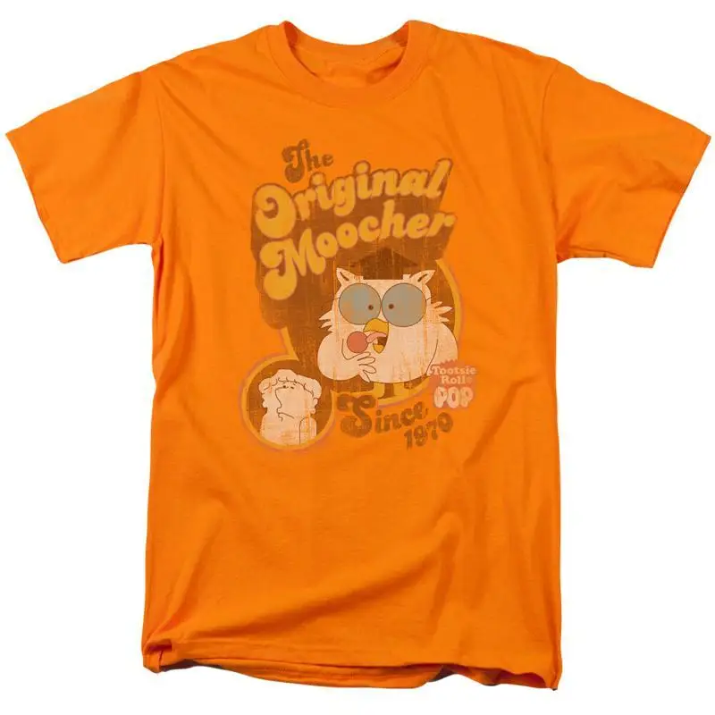 Tootsie Pop Original Moocher T Shirt Mens Licensed Sucker Mr Owl Orange