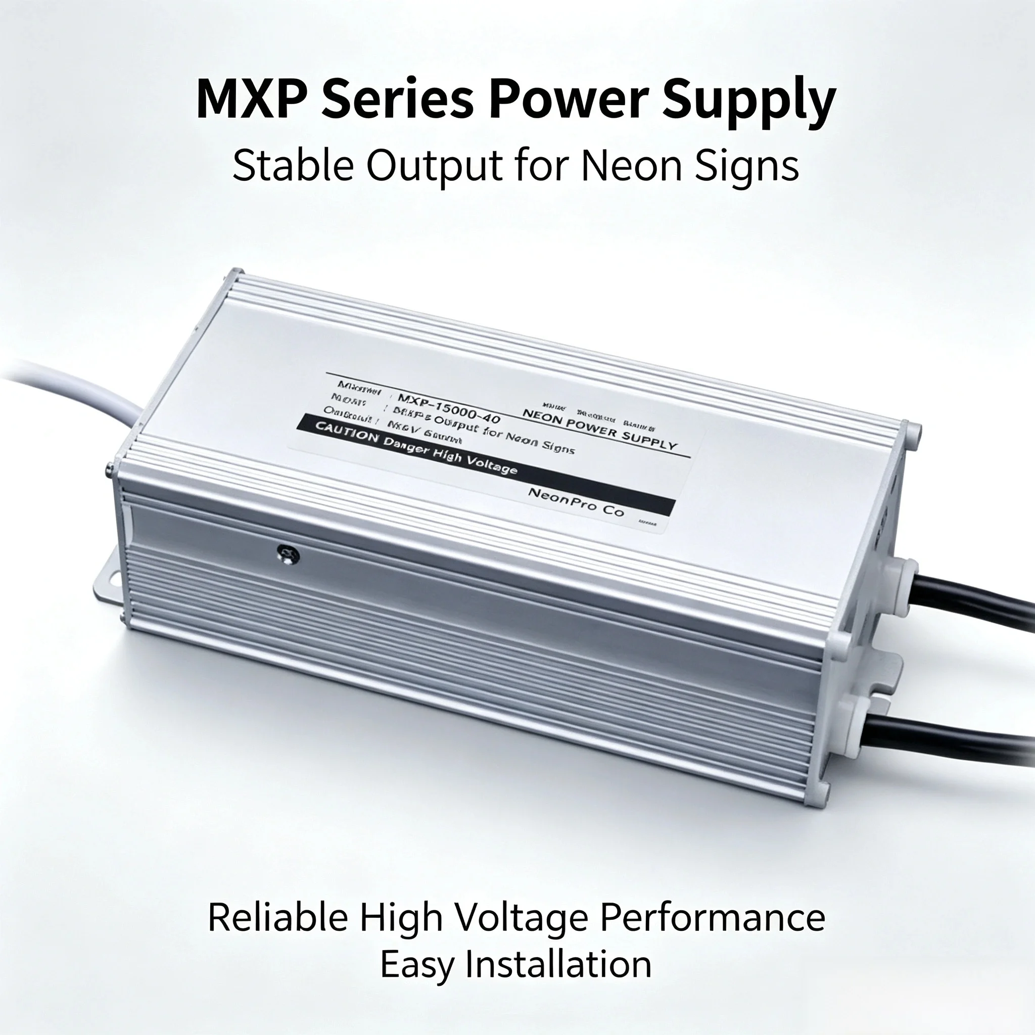 High‑Frequency Neon Power Supply 12kV‑15kV 40mA IP66 Waterproof Transformer for Neon Sign Tube 220‑240VAC Input