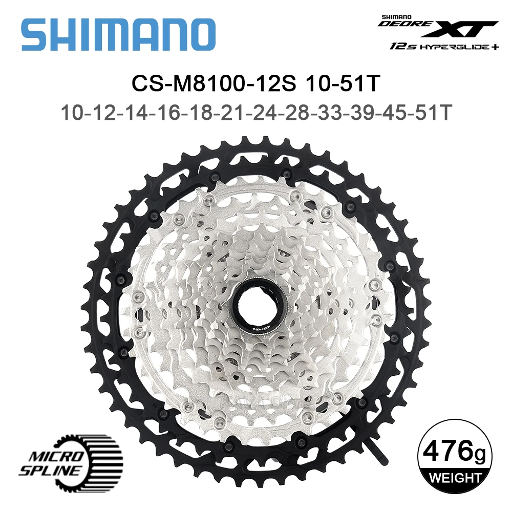 Mountain Bike 12S Cassette Sunshine 46T 50T 52T K7 Shimano Deore M6100 SLX M7100 XT M8100 MS Ratchet 51T MTB Flywheel 12V Parts