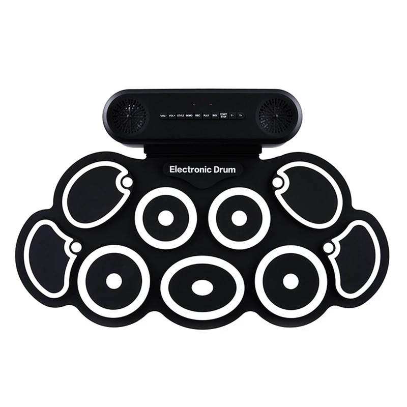 

AA79 New Electronic Drum Set USB Roll-Up Silicon Drums Pad Digital Foldable Electric Portable Hand Practice With Pedal