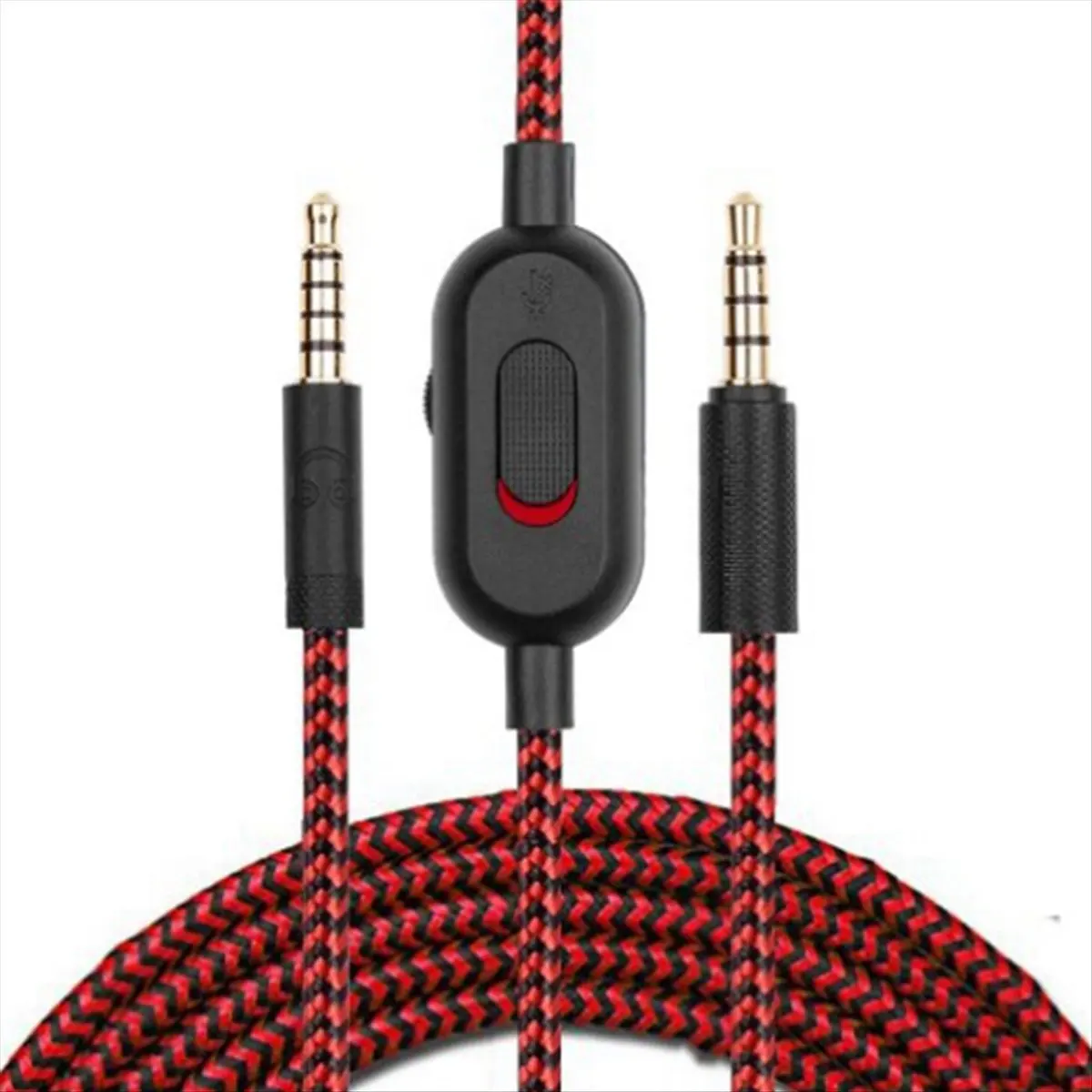 ABAN 2M Replacement Audio Cable for GPRO X, G233, G433 Headphones Includes Volume Control and Mute Function Red
