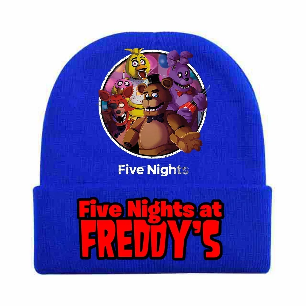 خمس ليال في فريدي قبعة الأطفال محبوك قبعات للبنين Fnafs الطفل قبعة قبعة أنيمي طباعة الشتاء القبعات Gorros دي بونتو هدية #4