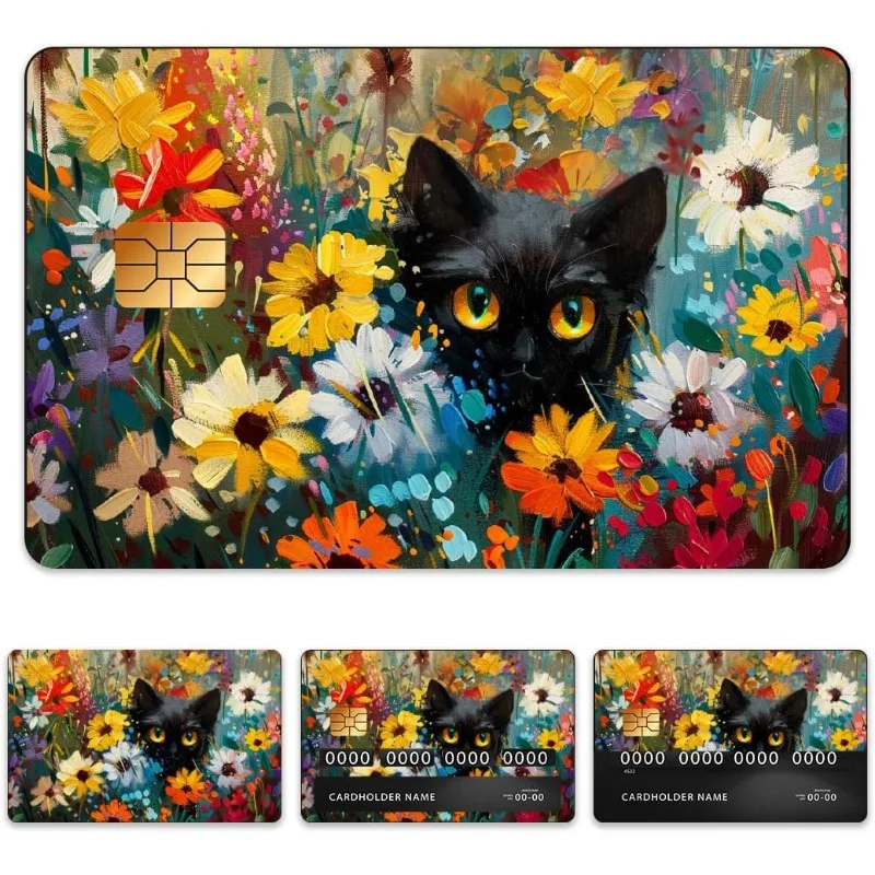 1 pc Credit Debit Card Skin Sticker Cover Waterproof Scratch-Resistant and Attractive Card Skin Custom 4 Style for Credit Debit