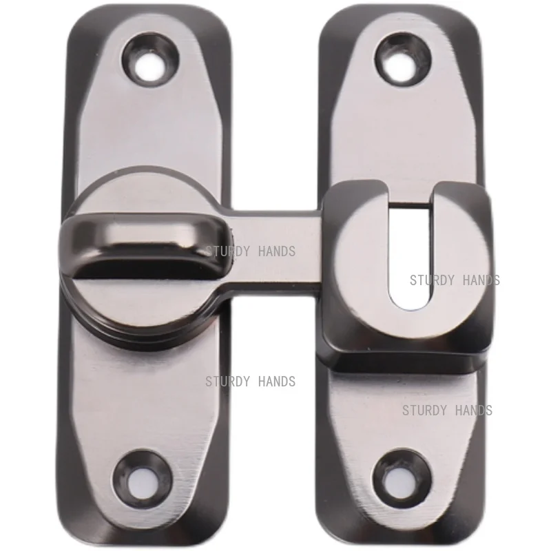 90 °   مشبك 180 °   قفل عالمي من سبائك الزنك مضاد للسرقة، مشبك صلب سميك مكشوف لباب الغرفة، مشبك دبوس للغرفة، قطعة واحدة