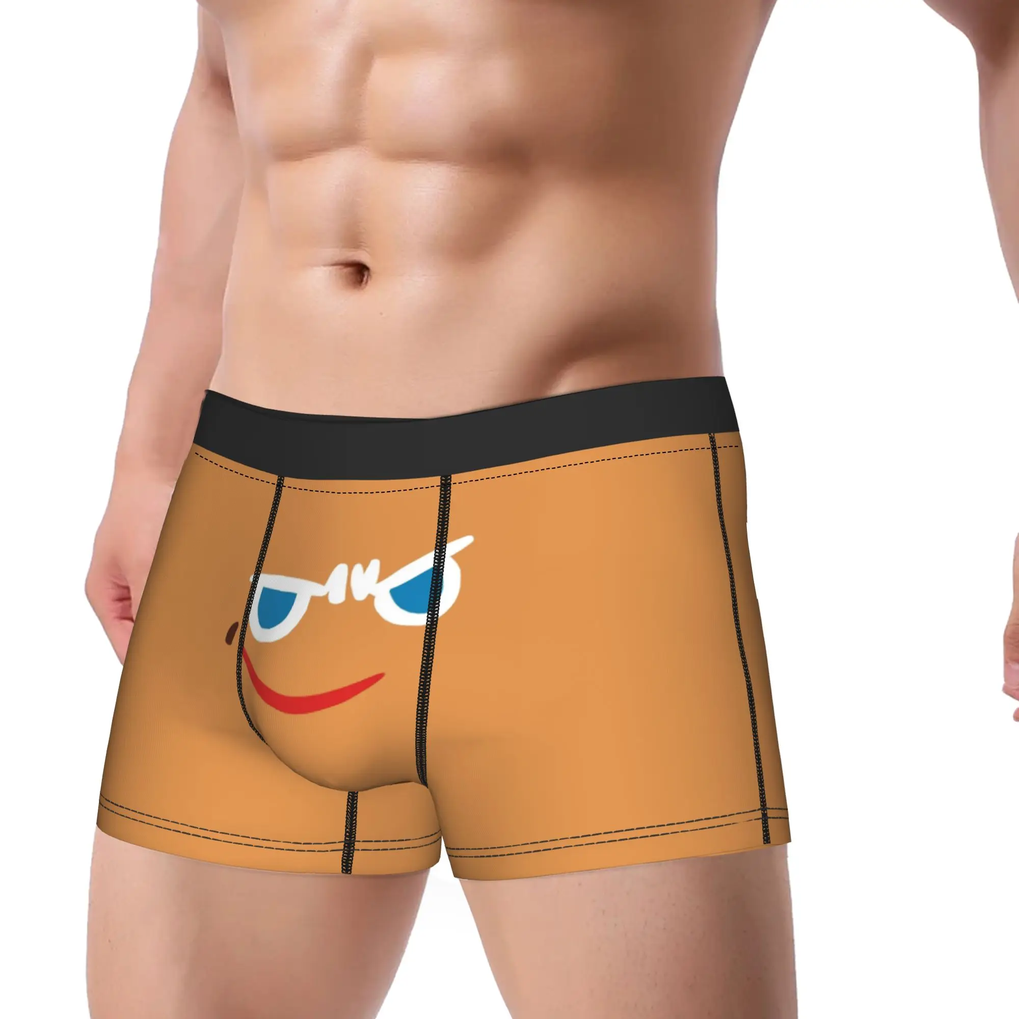 Gingerbrave Cursed Face Men's Underwear Cookie Run Kingdom Game Boxer Briefs Shorts Panties Funny Underpants for Homme Plus Size