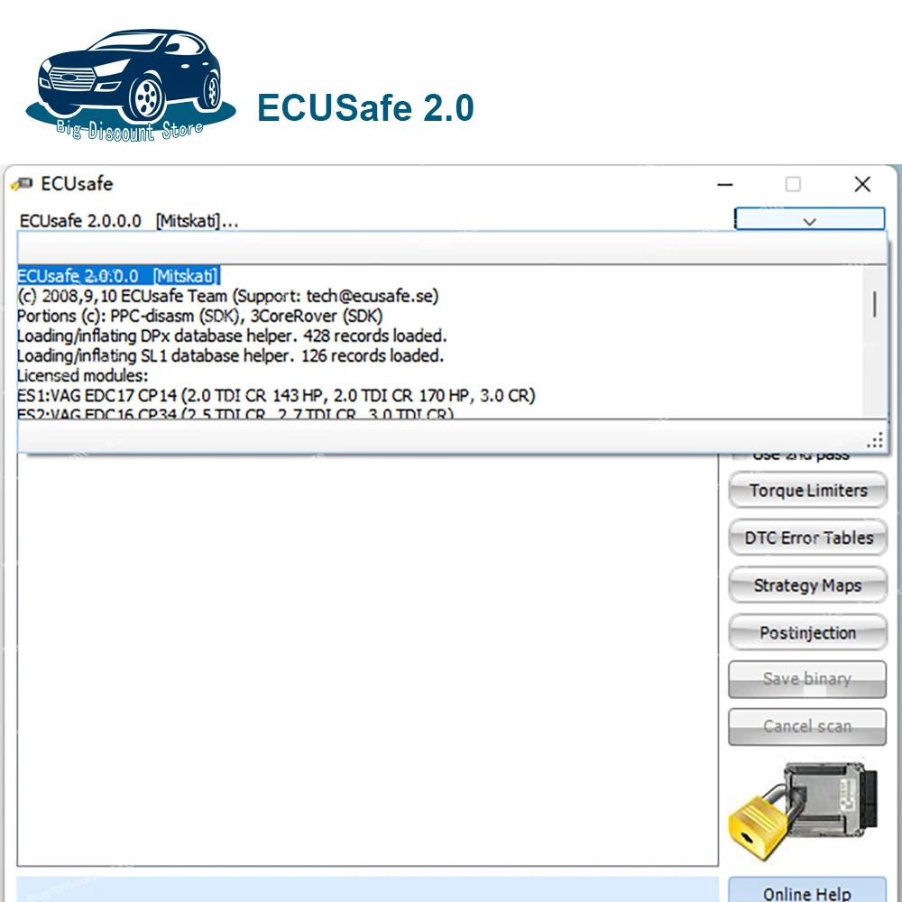 ECU Safe 2.0 الأكثر مبيعًا ECUSafe 2.0 ECU ECM 2.0 أداة تشخيصية CD DVD برنامج للسيارات والشاحنات CD USB win7/10/11