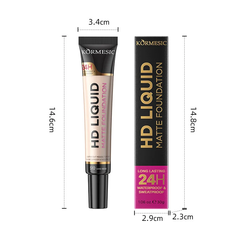 Kormesic Matte Liquid Foundation Is Not Easy to Come Off