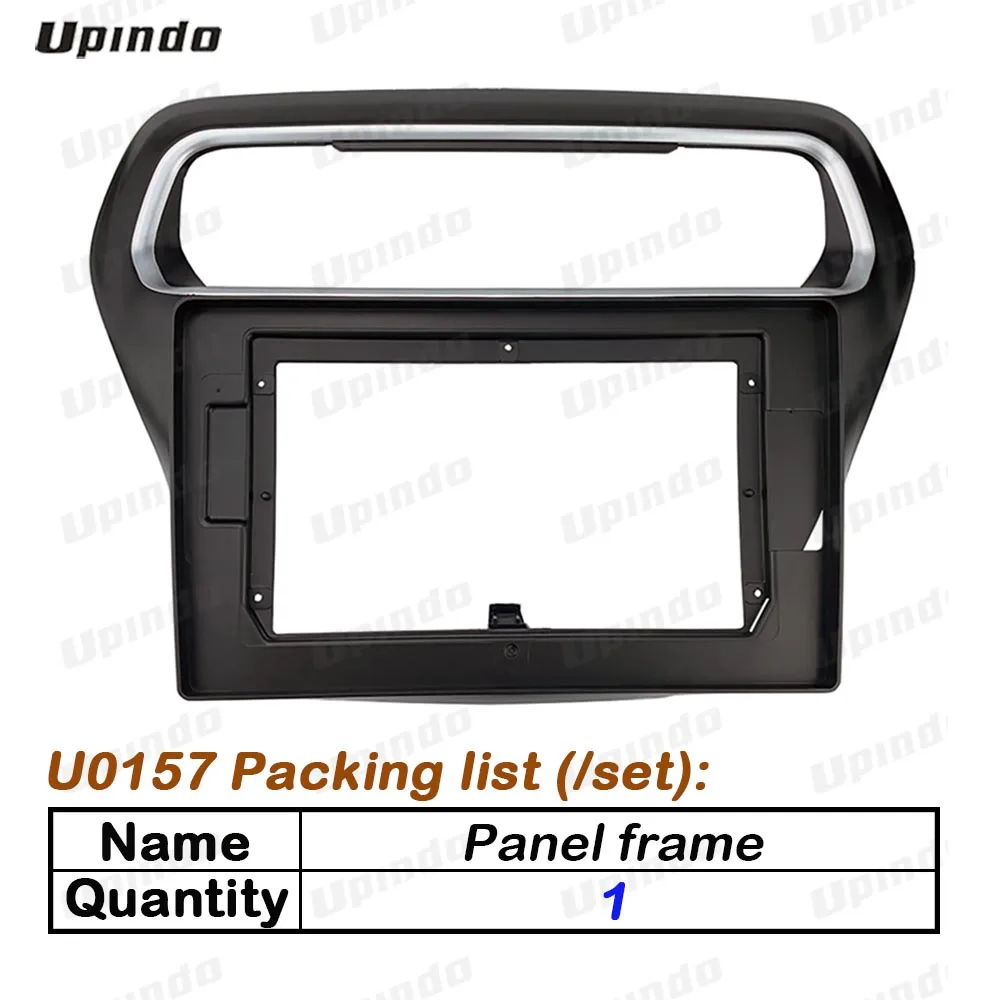 For Ford Escort 2014+ 2 Din 10.1 Inch Fascia Panel Frame Dashboard Trim Kit ABS+PC Plastic for Car Radio Installation