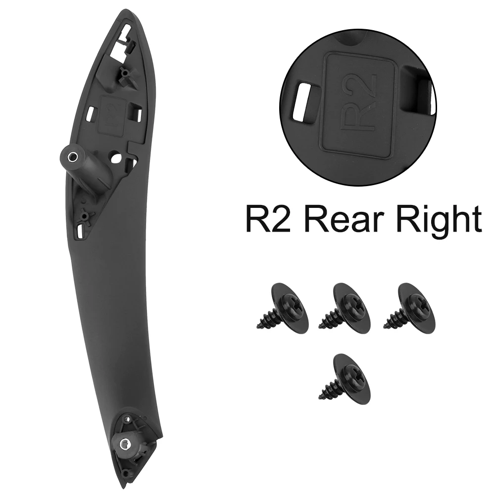 أسود الجبهة الخلفية اليسار/اليمين لسيارات BMW F30 F80 F31 F32 F34 F35 مقبض السيارة الداخلي لوحة الباب سحب غطاء الكسوة مقابض الأبواب الداخلية #5