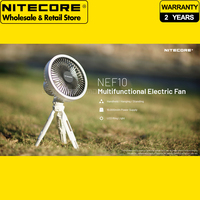 3-in-1 NITECORE NEF10 Camping Electric Fan & 10000mAh Power Bank & LED Ring Light with Adjustable Tripod
