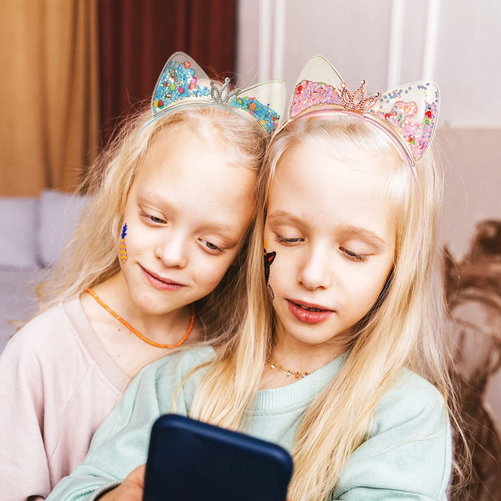 

Cat Ear Headband 1PC Lightweight Comfortable Kids Party Wear Quicksand Headdress Girls Hair Hoops Cosplay Birthday Costume