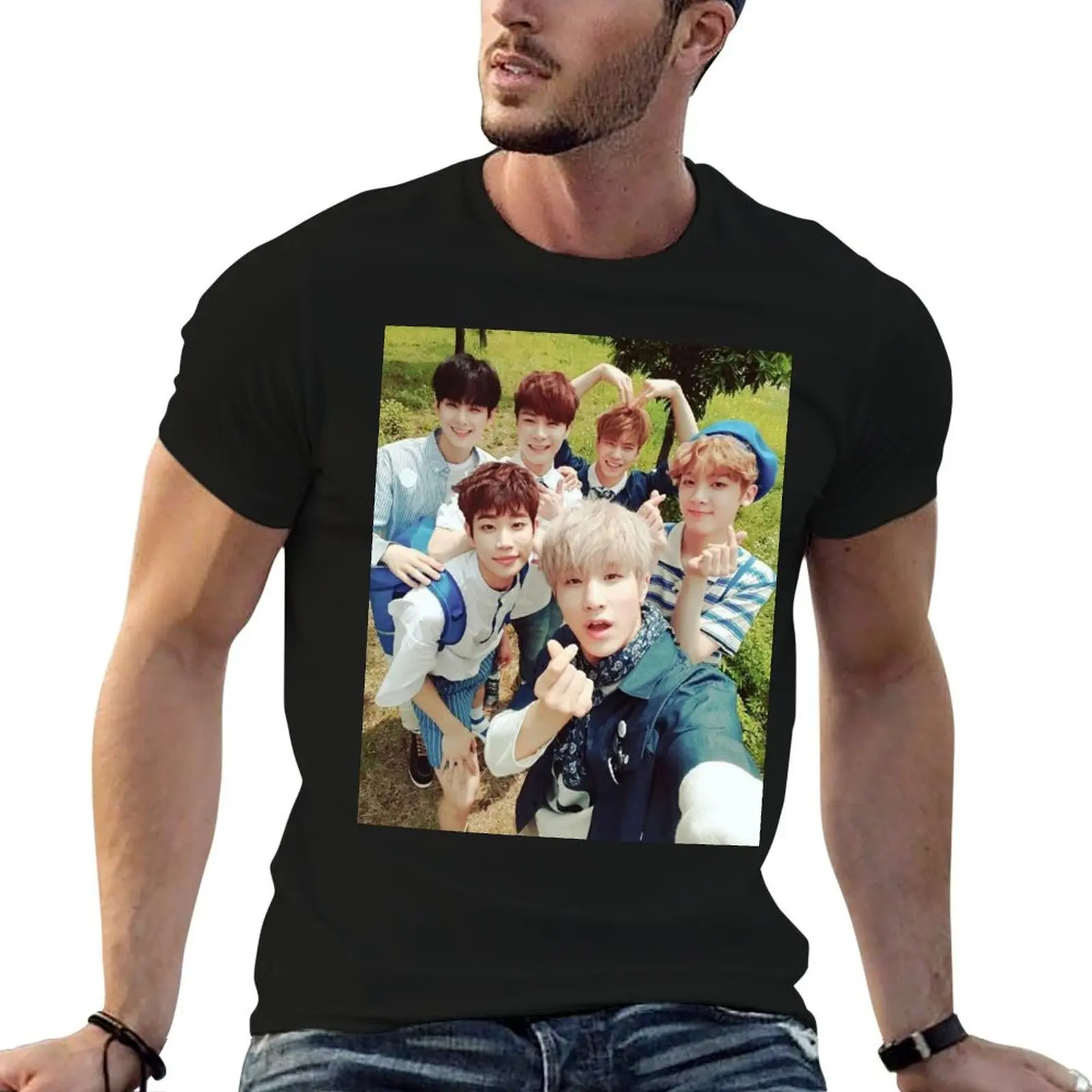 

Astro KPOP T-Shirt man t shirt cotton high quality t shirt man plain T-Shirt
