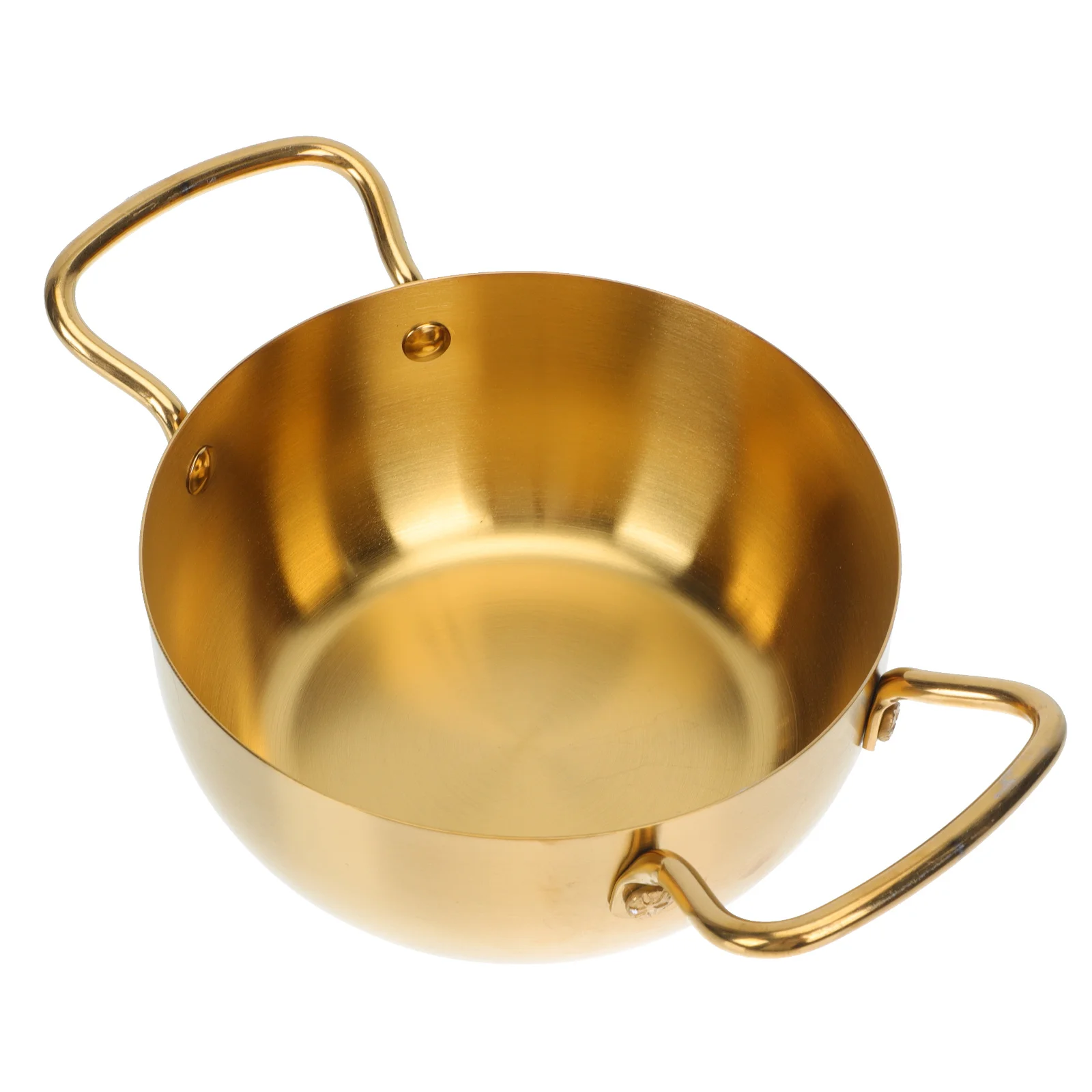 

1pc Stainless Steel Noodle Milk Heating Non Stick Korean Ramen Household Cookware Stock Pot Double Handle Soup Pot Gas Stove