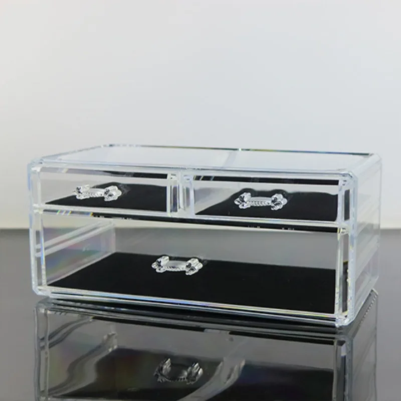 Transparent drawer, lipstick brush box, dust-proof acrylic dressing table, sorting and storage rack