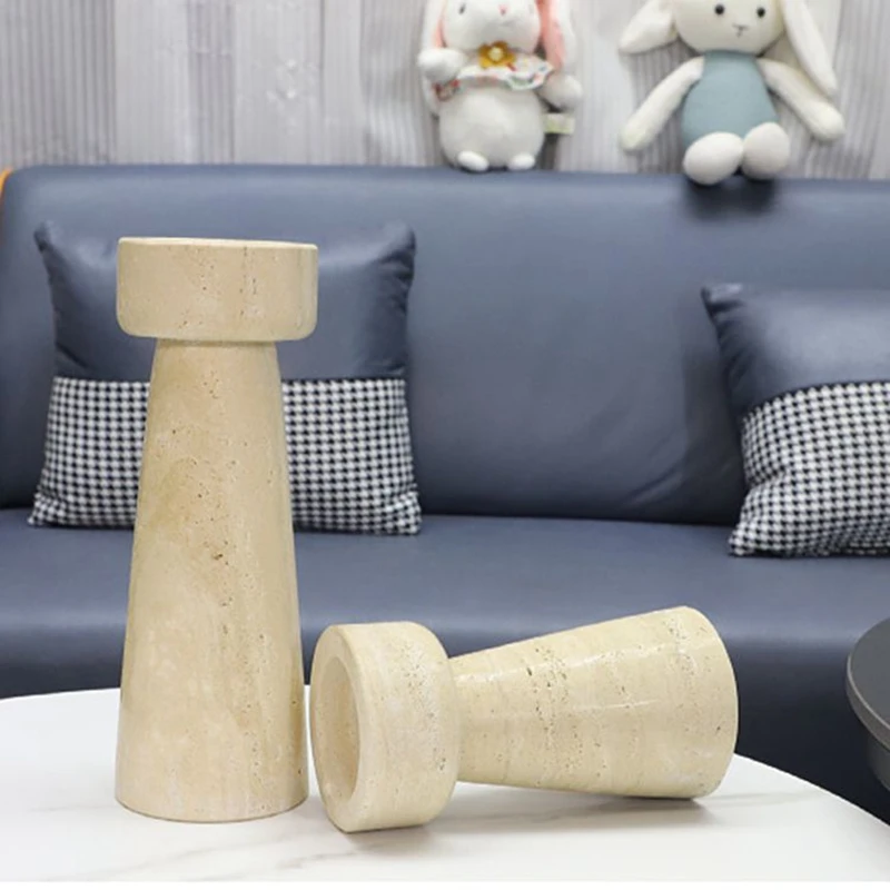 

Подсвечник JC's Simple Luxury в стиле Ваби-саби, геометрический, из натурального желтого мрамора, для спальни, столовой, журнального столика