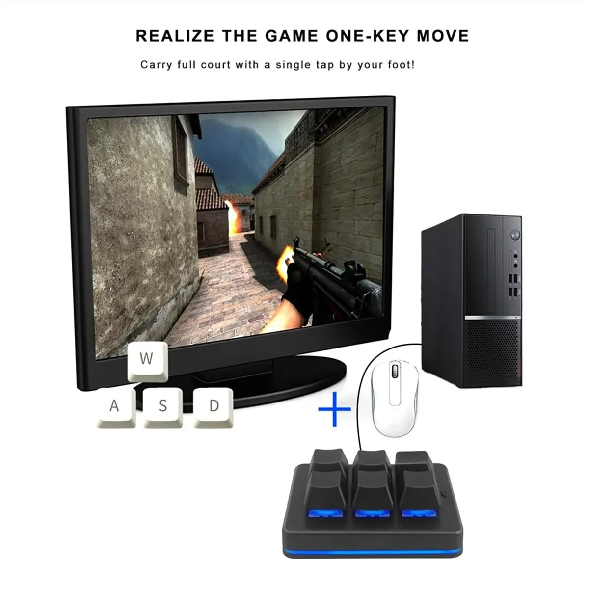 SCLS 6 Key Mini Keypad Wireless USB Gaming Keyboard Macro Customized Programmable OSU Keyboard for Video Games Work