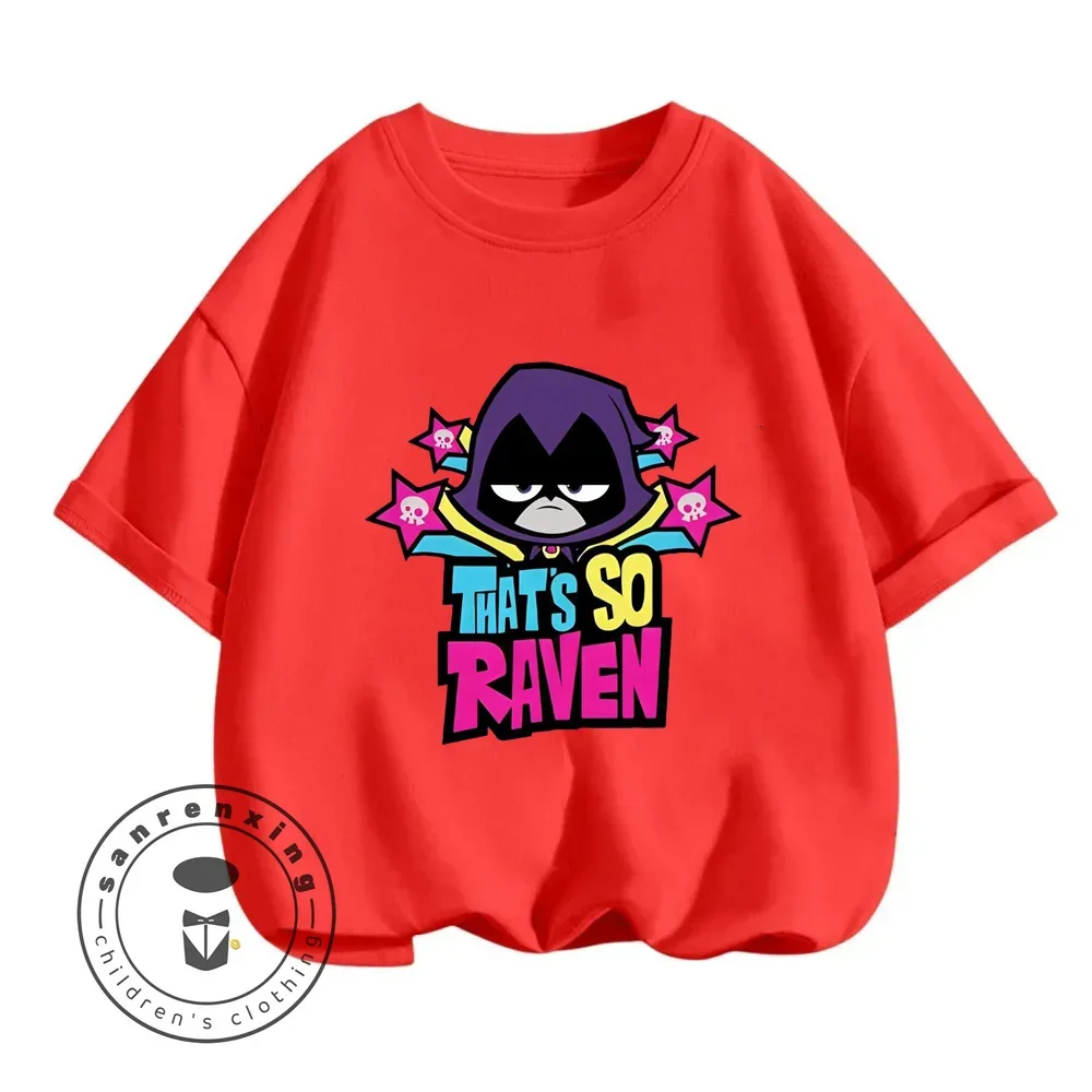 

Teen Titans Go Prints Kids Boys Harajuku T-shirts Summer Kids Short Sleeved Girls T-shirts Cartoon Baby Fashion T-shirt Tops