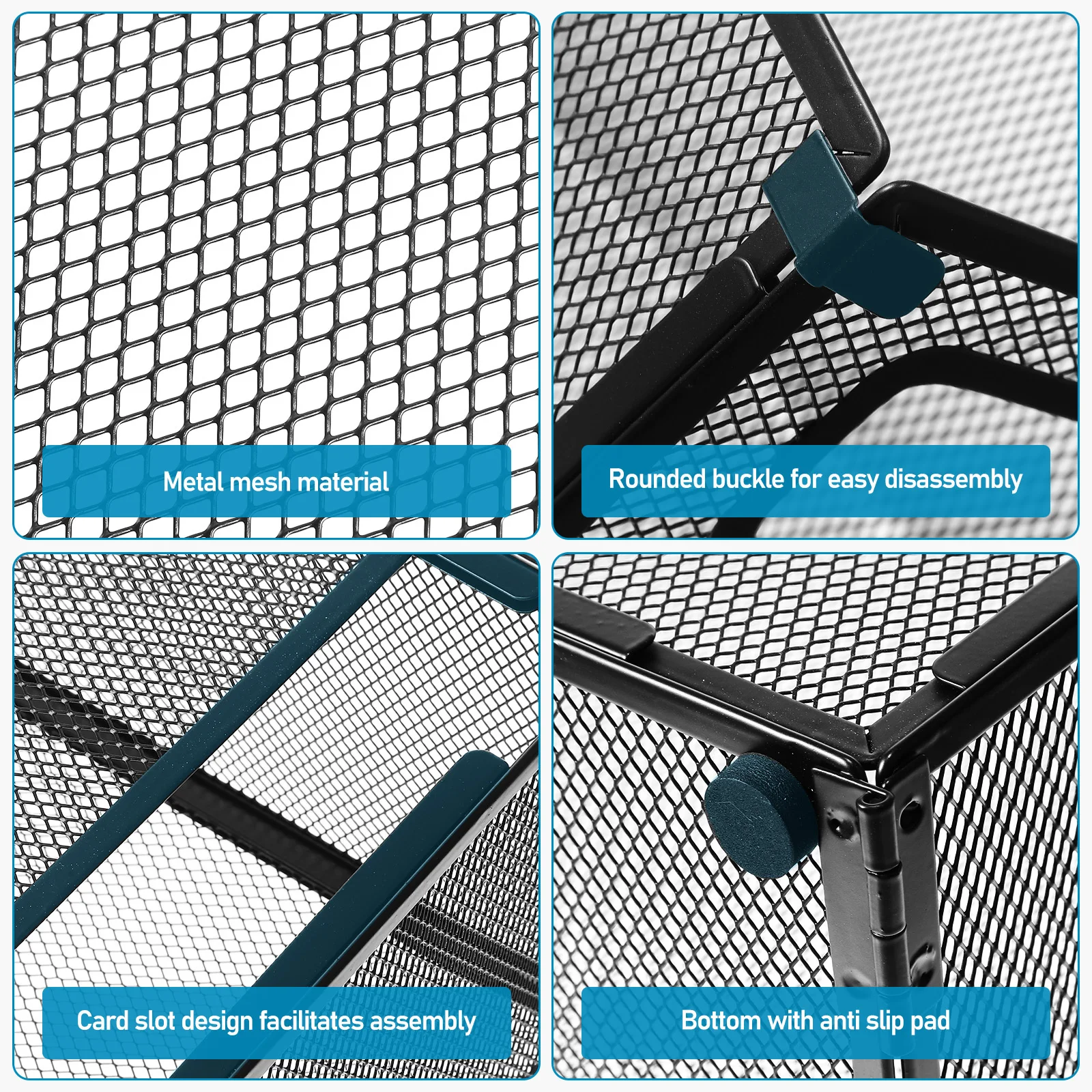 حامل ملفات معدني منظم مكتب قوي لمكتب المنزل دراسة كتاب تخزين الرف حامل مستندات صندوق تخزين الملفات شبكة