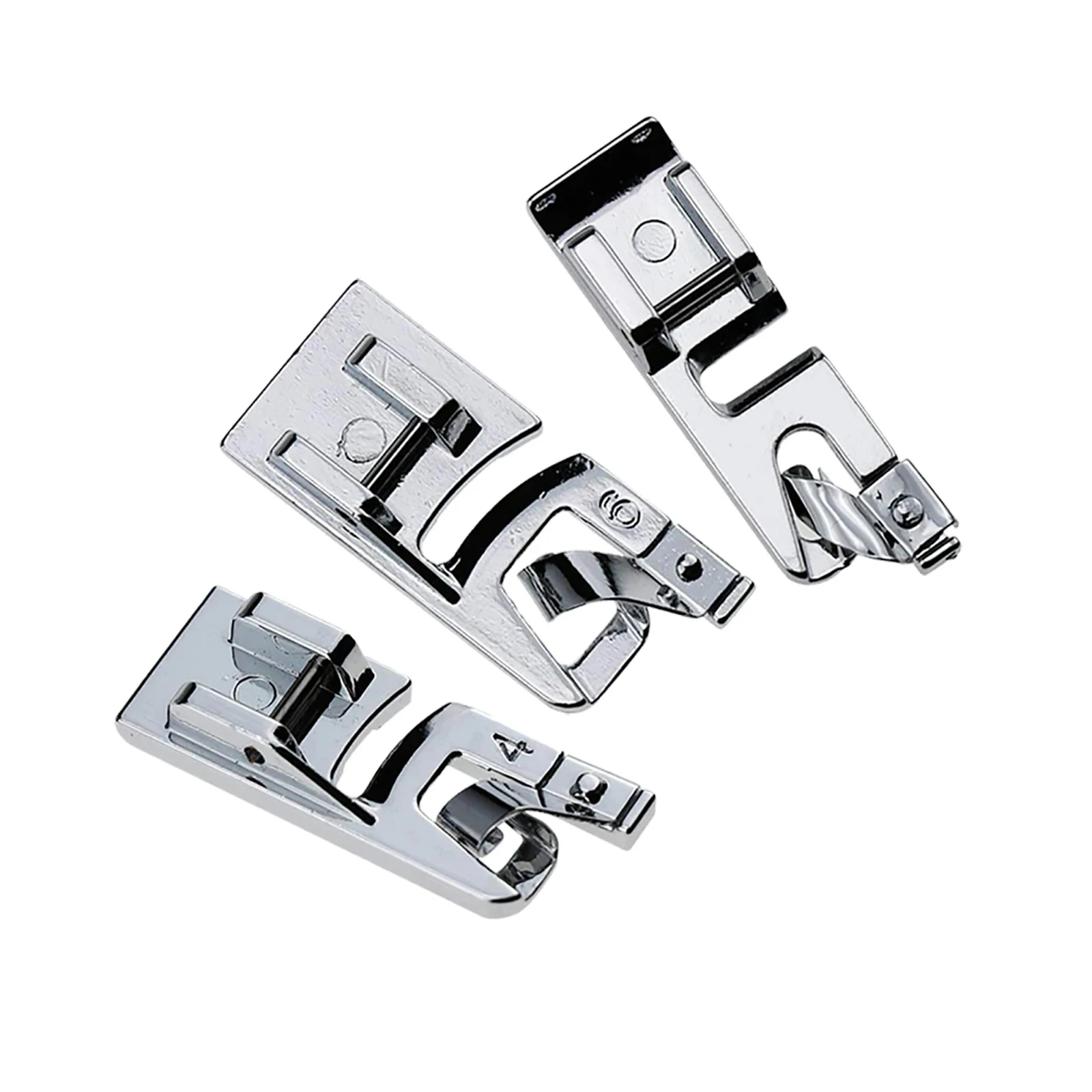 

3Pcs 3mm 4mm 6mm Narrow Rolled Hem Presser Foot Set For Low Shank Snap-On Singer, Brother,Janome Sewing Machine Accessories ﻿