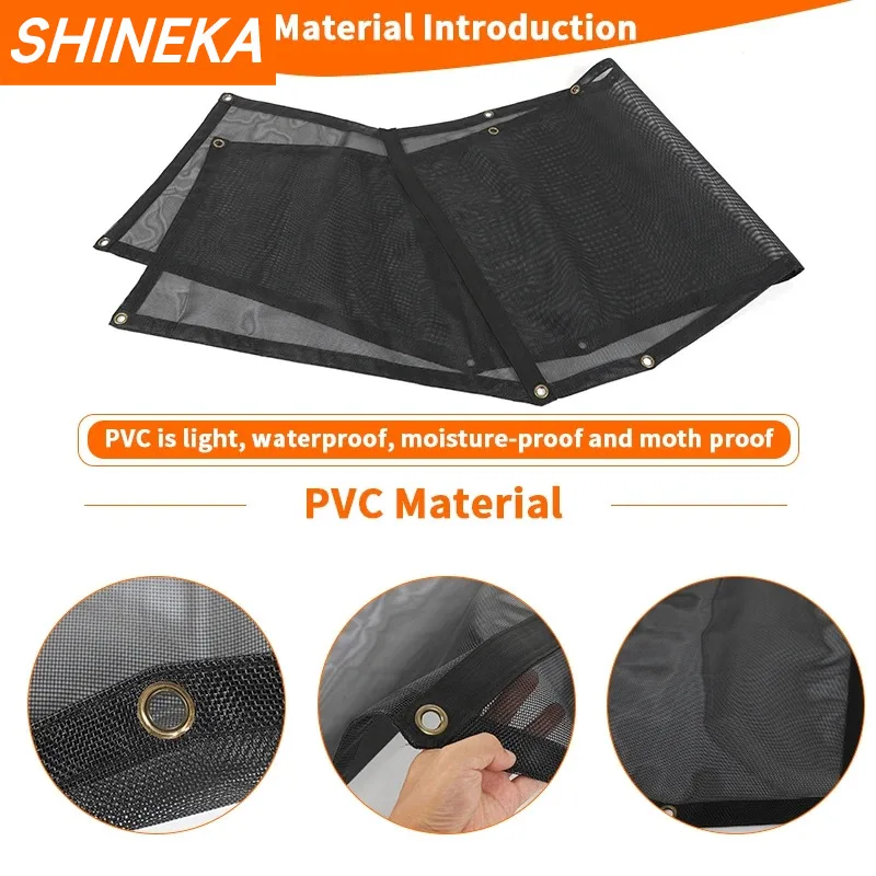 SHINEKA Car Trunk Sun Protection Sunshade Cover Heat Insulation Net for Jeep Wrangler JL 4-Doors 2018 Up Protection Accessories