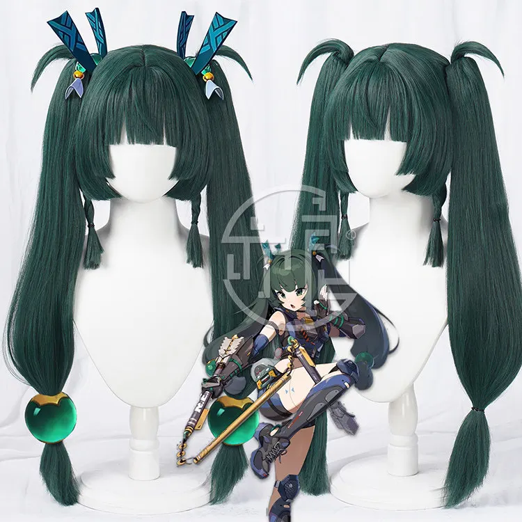 Anime Zenless Zone Zero Qingyi Cosplay Wig Halloween Carnival Party Props Synthetic Hair Heat Resistant Fiber + Wig Cap