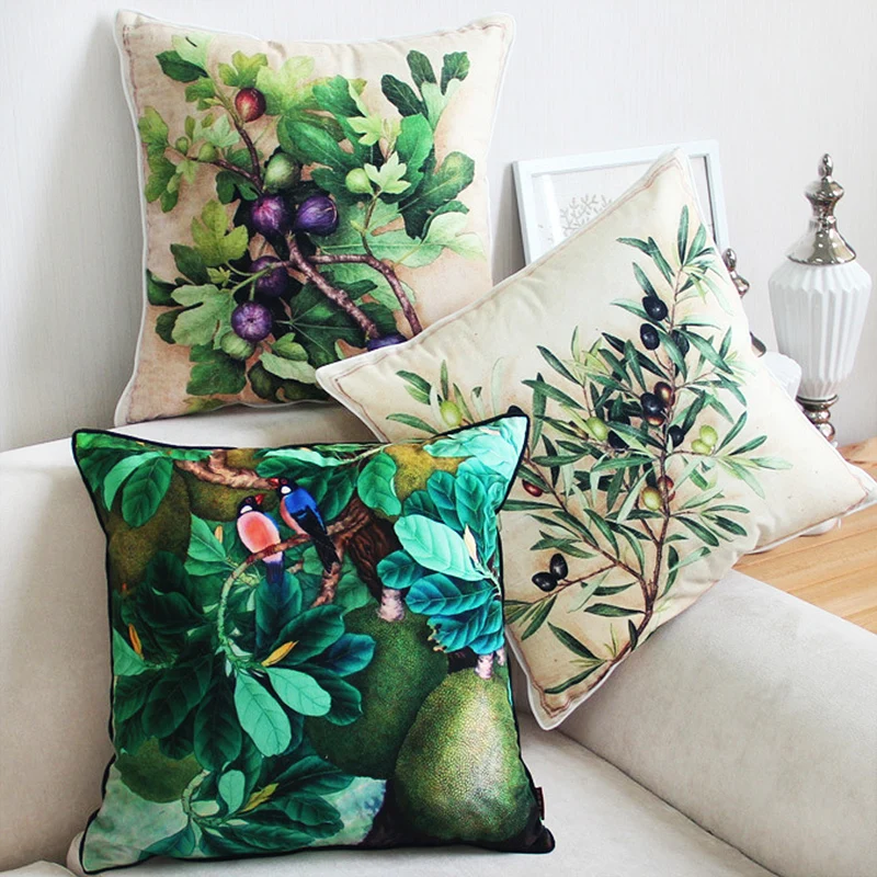American Country Sofa Waist Pillow, Pastoral Style Cushion, Fashion, Hotel, Living Room, Cushion, Home Decoration Accessories