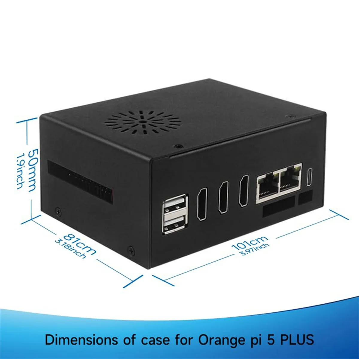

A82T-For Orange Pi 5 Plus Metal Case with Cooling Fan, WiFi 6 BT 5.2 Module Dual-Band Wireless Card, Antenna,