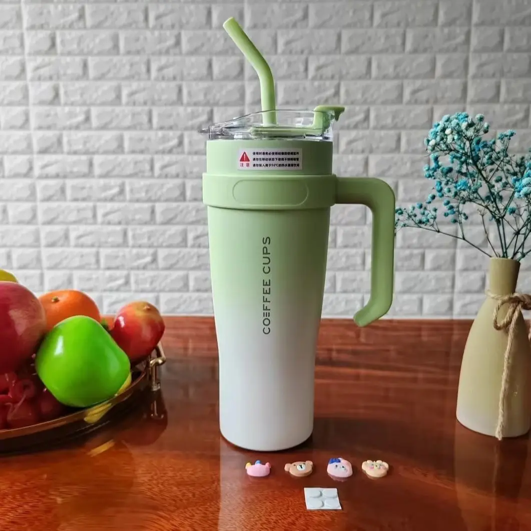 Tazza termica Big Mac, grande capacità, tazza per acqua ad alta bellezza da uomo e da donna, tazza per gelato con isolamento freddo, tazza da caffè con Str