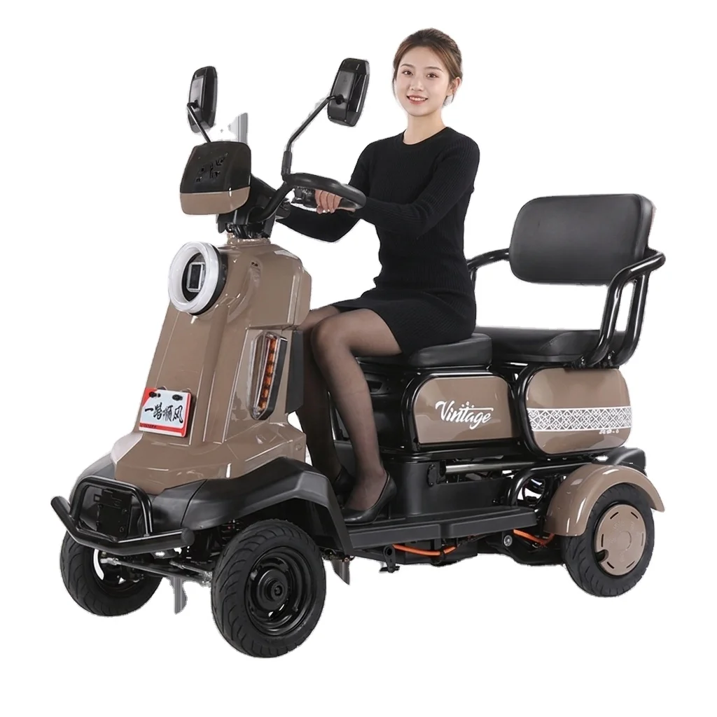 New Intelligent Four Wheel Electric Scooter for Elderly with LED Front Light 600W Motor Lead-Acid Battery