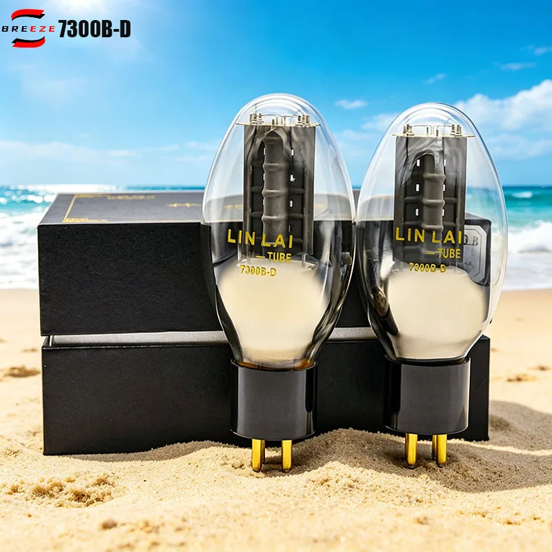LINLAI 2026 latest version 7300B-D tube black gum wood gold plated tube holder drop-shaped glass shell generation 300B tube