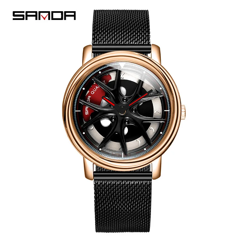 Free Shipping OUTLETSSanda New Style Fashionable Personalized Men\'s Creative Student Sports Mesh Strap Watch