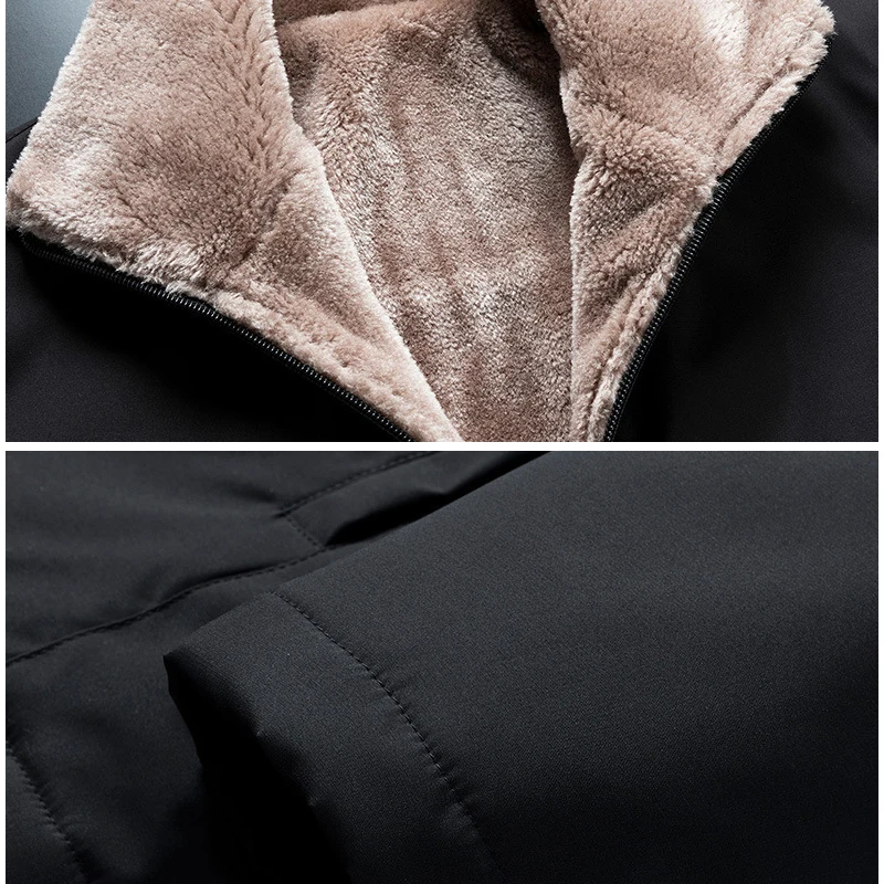 معطف رجالي سترات رجالي معطف خريفي وشتوي للرجال سترة واقية عصرية سترة واقية من الرياح ملابس خروج غير رسمية دافئة للرياح في الهواء الطلق #5