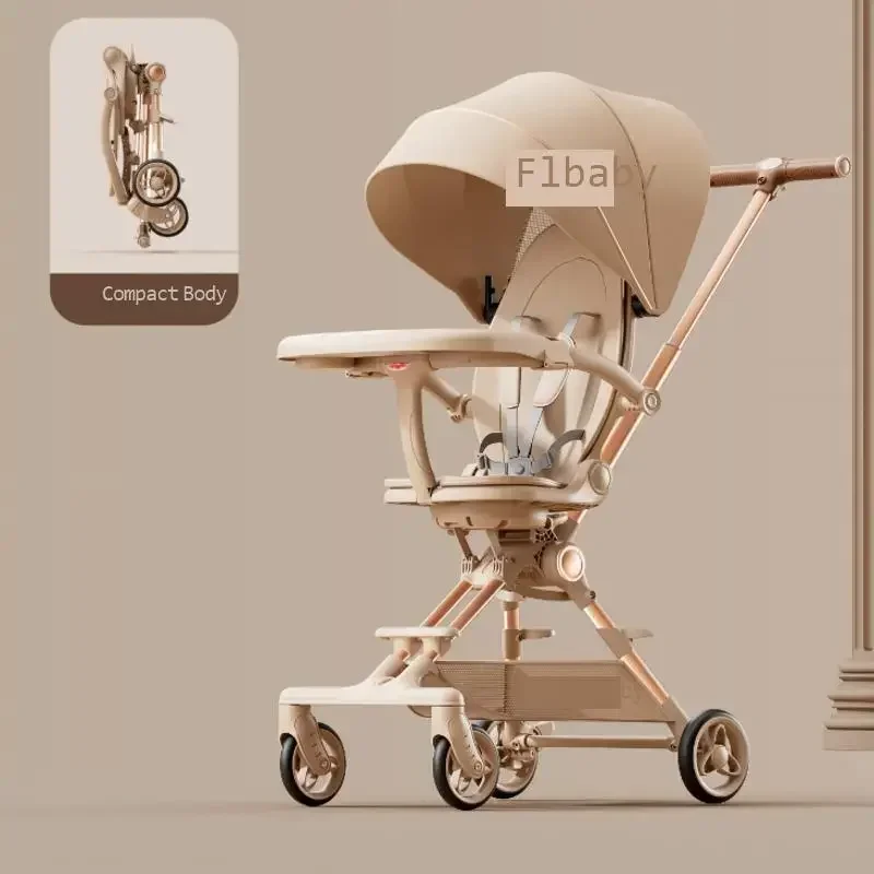 Baby stroller: Baby stroller, lightweight and foldable, two-way baby stroller, one click folding for strolling