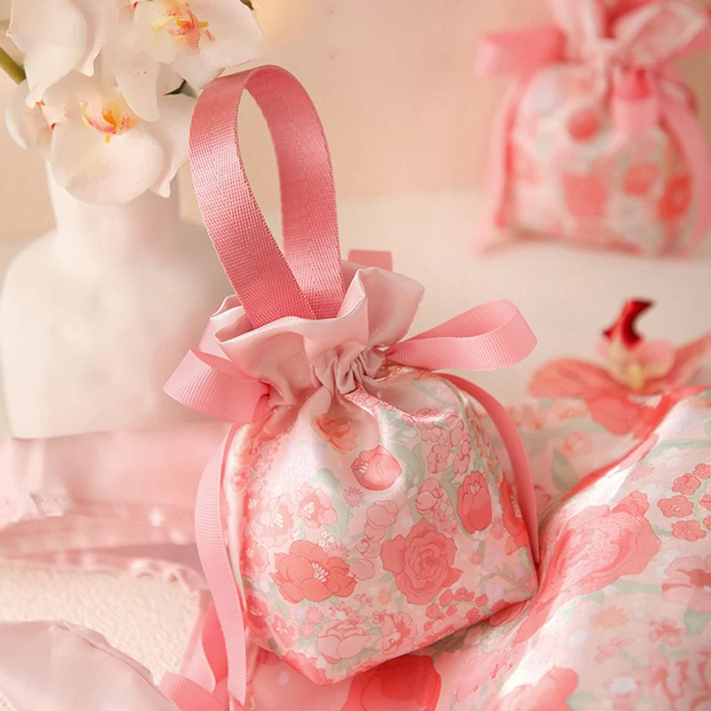 9.5*5.5*14 ซม.ถุงขนมแต่งงานแบบพกพาผ้ากระเป๋าสตางค์ของขวัญงานแต่งงานบรรจุกระเป๋ามือถือเครื่องประดับของขวัญกระเป๋า