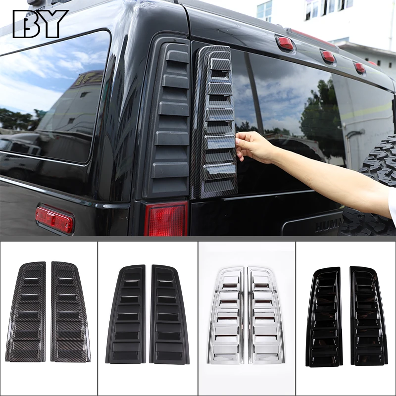 

2Pcs Car Rear Bumper Tail Light Cover For Hummer H2 2003-2009 Trim Chrome Tail Lamp Frame Auto Styling Accessories