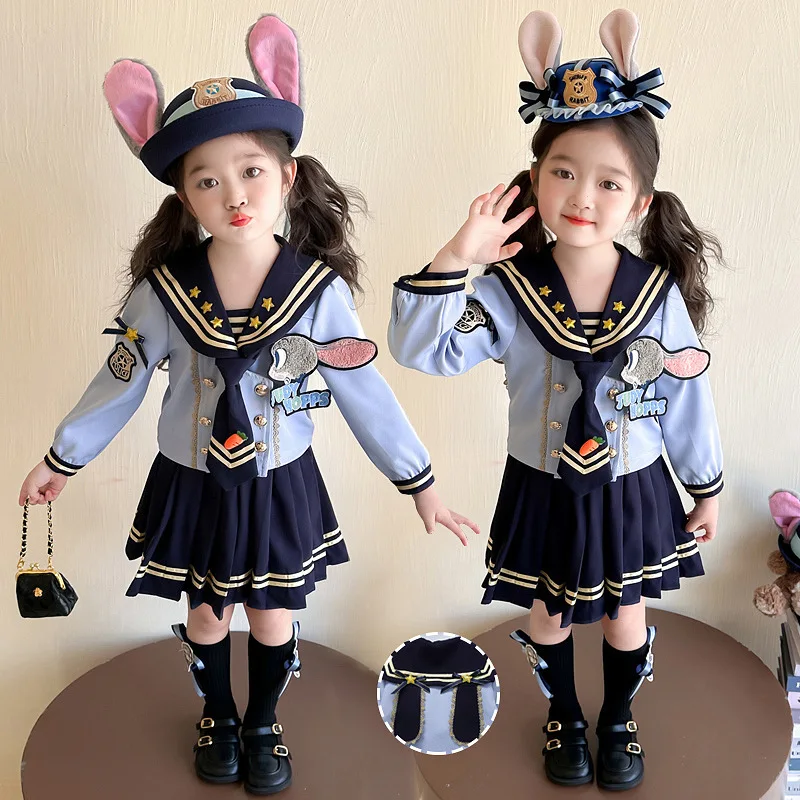 Girl Lolita Princess Dress 2025 Spring And Autumn New Children'S Cartoon Anime Cosplay Set Academy Style Jk Skirt