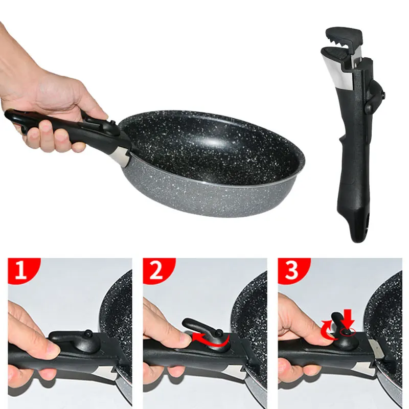 Outdoor Tableware Detachable Replacement Clip Hand Grip Universal Ergonomic Kitchen Accessories Removable Pan Pot Handle