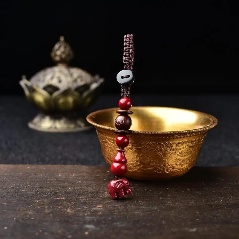 Chinese Style Ji Xiang Cai Hu Bracelet Women's Cinnabar Small Gourd Lucky Beads Red Hand Rope This Life Year High-grade Jewelry