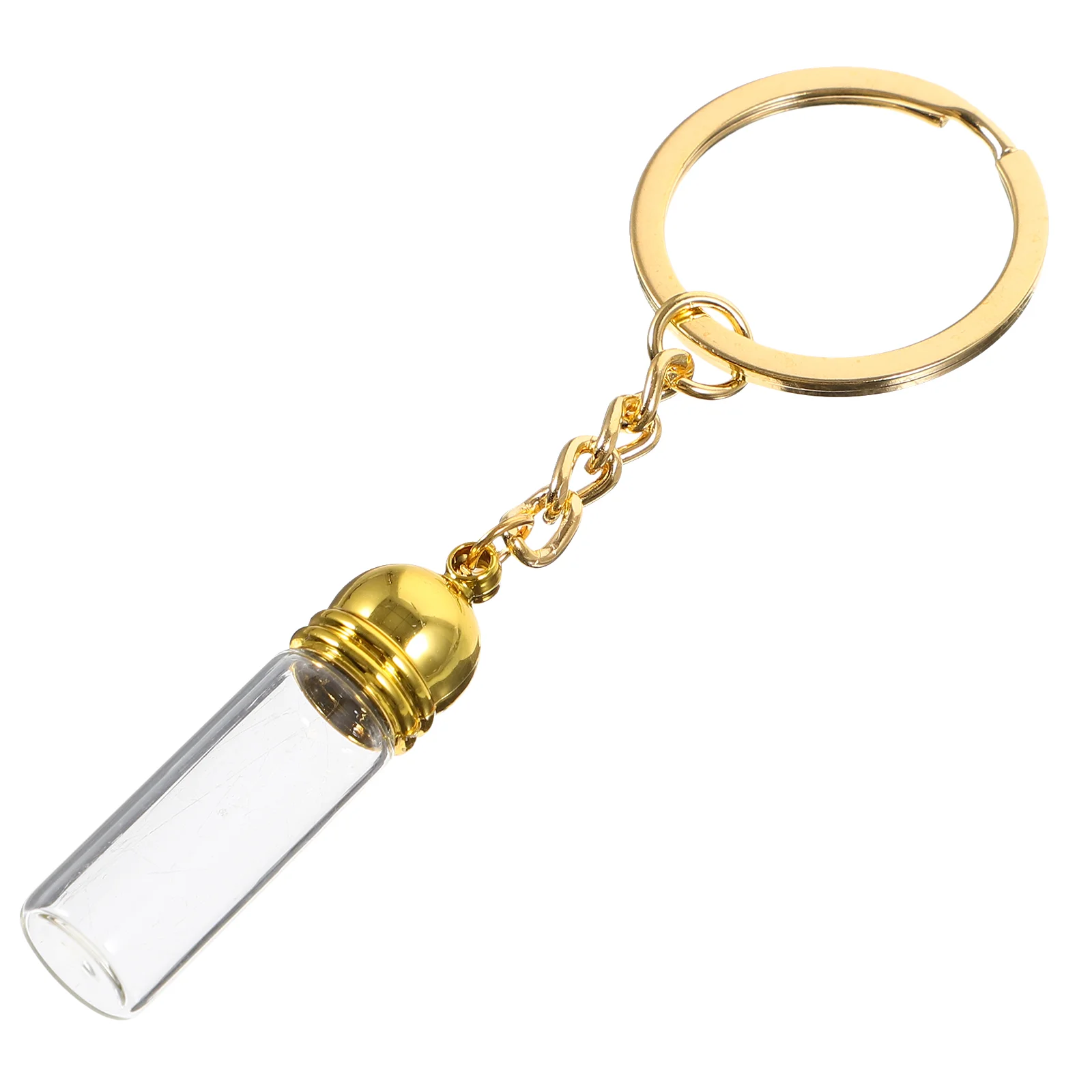 Glass Bottle Pendant Refillable Travel Perfume Size for Women Key Zinc Alloy Keychain