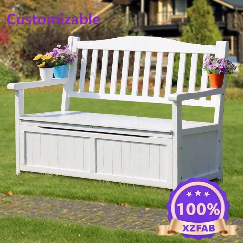 Factory Direct 2026 Outdoor storage chair, storage stool, backrest can sit, simple courtyard seat, park leisure anti-corrosive w