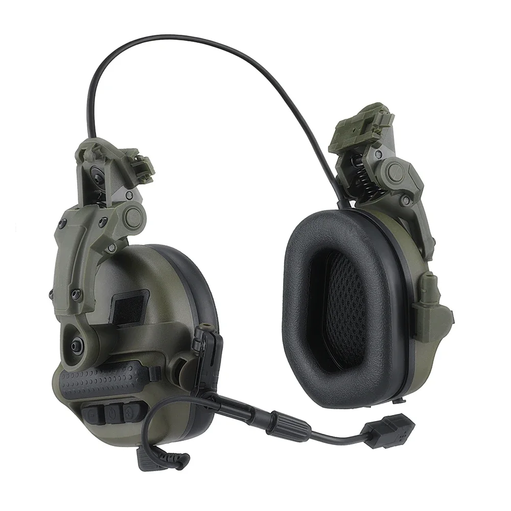 F30 Airsoft Shooting Earmuffs Tactical Helmet Headset Electronic Hearing Protector Equipped with ARC Rail