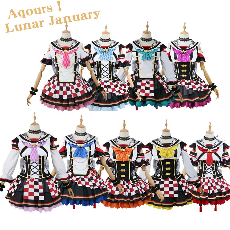 

Love live Sunshine Aqours Lunar January Dress Lovelive Ohara Mari Ruby Cosplay Costume Women Halloween Dancing Suit Custom Made