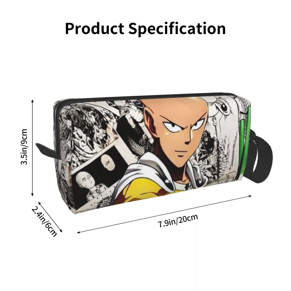Anime One Punch Man Pencil Case for Kids School Pen Box Pencil Bag Stationery Supplies Travel Women Organizer Pouch
