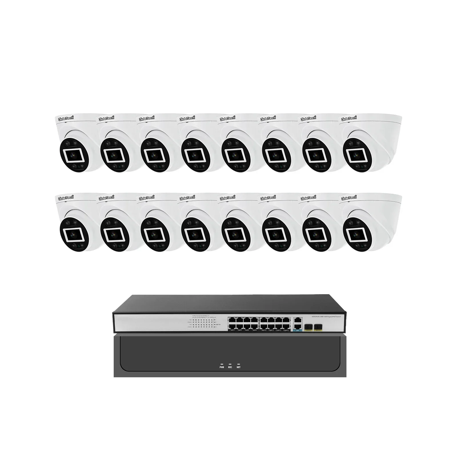 

JideTech POE CCTV System Outdoor 8MP Security Systems and 32 Channel NVR Kits IP Surveillance