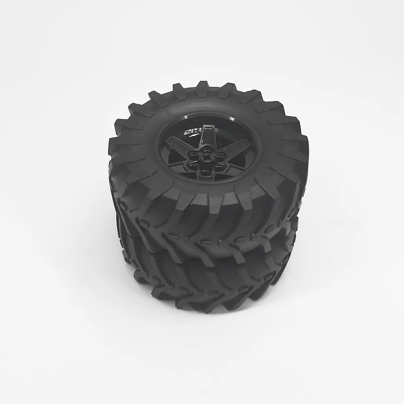 DIY Car Tire and Tread Wheel 56mm Technic Racing Medium, 6 Pin Holes 15038 Building Bricks Tire Tractor 23798 Toys for Children