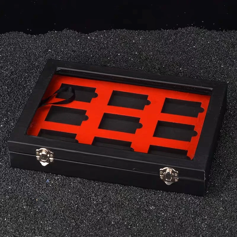 Black Lighter Holder Case Wood Lighter Display Box Case New Luxury Gift Case For Men Personality Lighter Collect Box