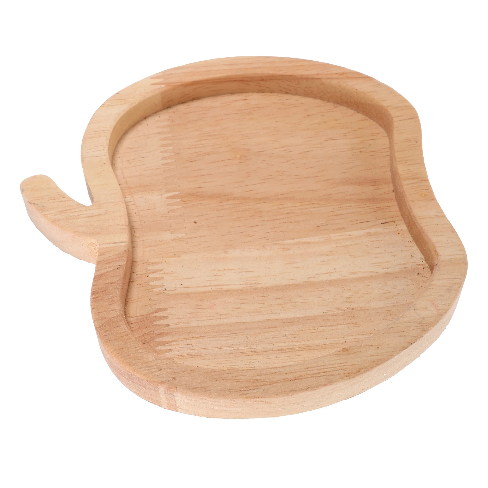 

Apple-shaped Fruit Plate Food Trays Snack Organizer Holder Cartoon Apples Plates Platter Wood for Serving and Nut