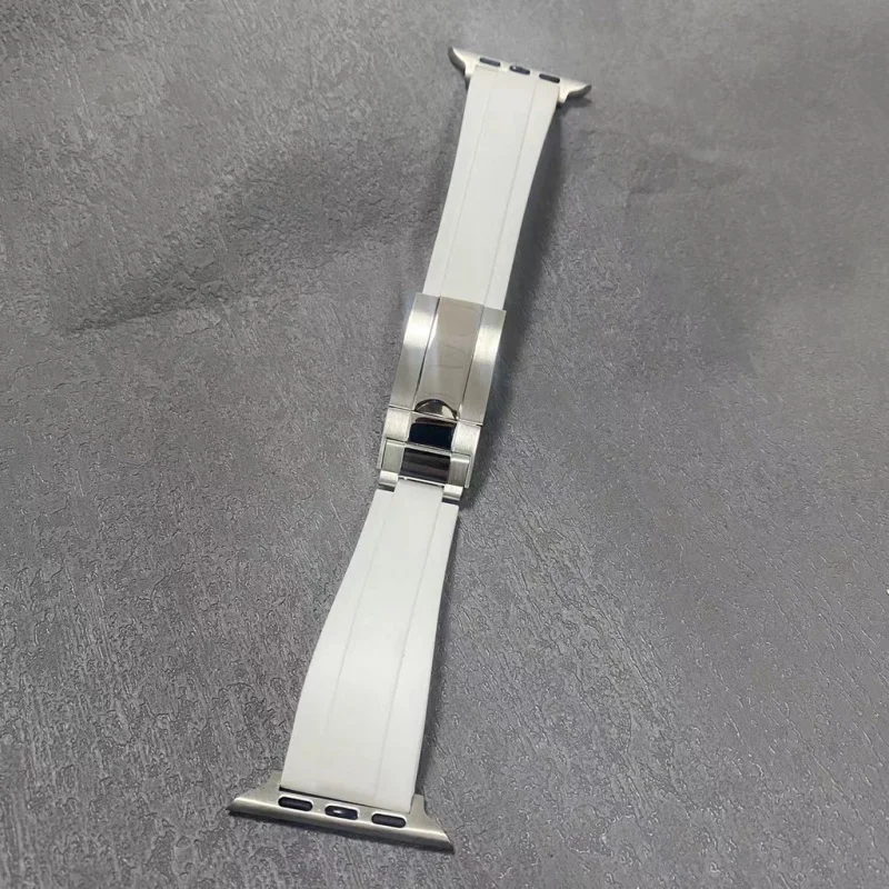 Odpowiedni gumowy pasek Apple iWatch7654 Pasek Rolex Sportowy stal nierdzewna S7 SE 40/42/44/45 49 mm