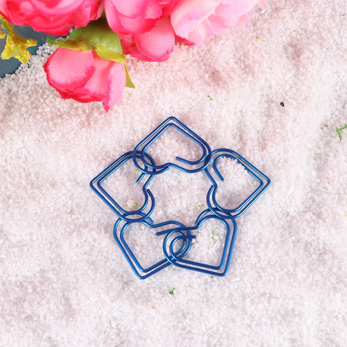 

100 Pcs Heart Shaped Paper Clip Clips Bulk Bookmark Medium Metal for Kids Child
